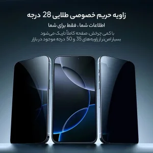 محافظ حریم شخصی صفحه نمایش گرین لاین مدل 3D Silicon Plus مناسب برای گوشی موبایل اپل iPhone 15 Pro