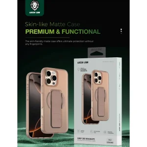 کاور گرین لاین مدل Magsafe Leather Grip 360 مناسب برای گوشی موبایل اپل iPhone 16 Pro Max
