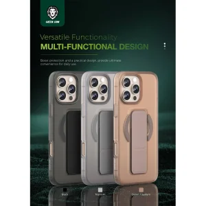 کاور گرین لاین مدل Magsafe Leather Grip 360 مناسب برای گوشی موبایل اپل iPhone 16 Pro Max