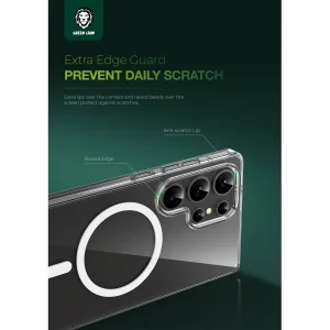 کاور گرین لاین مدل crystal clear magsafe مناسب برای گوشی موبایل سامسونگ Galaxy S25 Ultra