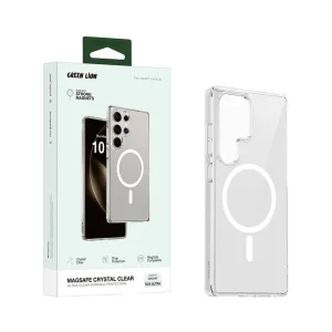 کاور گرین لاین مدل crystal clear magsafe مناسب برای گوشی موبایل سامسونگ Galaxy S25 Ultra