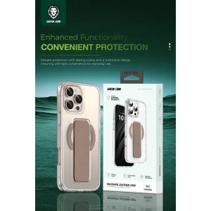 کاور گرین لاین مدل Magsafe Leather Grip مناسب برای گوشی موبایل اپل iPhone 16 Pro Max