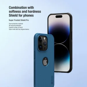 کاور نیلکین مدل (Super Frosted Shield Pro (Logo cutout مناسب برای گوشی موبایل اپل IPhone 14 Pro Max