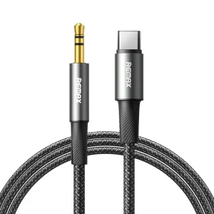 کابل تبدیل AUX به USB-C ریمکس مدل CB08 طول 1.2 متر