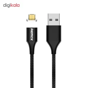 کابل تبدیل مغناطیسی USB به microUSB ریمکس مدل RC-200 طول 1 متر