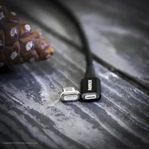 کابل تبدیل مغناطیسی USB به microUSB ریمکس مدل RC-200 طول 1 متر