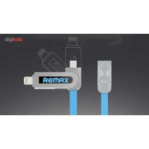 کابل تبدیل USB به microUSB و لایتنینگ ریمکس مدل RC-067t Armor به طول 1 متر