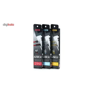 کابل تبدیل USB به microUSB و لایتنینگ ریمکس مدل RC-067t Armor به طول 1 متر