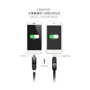 کابل تبدیل USB به microUSB/لایتنینگ ریمکس مدل RC_042 طول 1 متر
