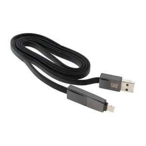 کابل تبدیل USB به microUSB/لایتنینگ ریمکس مدل RC_042 طول 1 متر