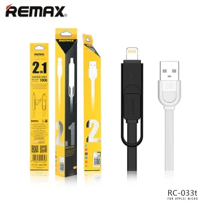 کابل تبدیل USB به microUSB/لایتنینگ ریمکس مدل YArDS طول 1 متر
