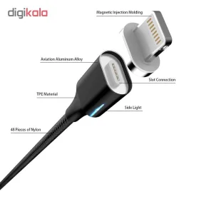 کابل تبدیل مغناطیسی USB به لایتنینگ ریمکس مدل RC-200 طول 1 متر