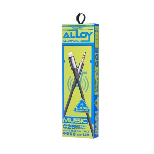 کابل تبدیل لایتنینگ به AUX ریمکس مدل C26 طول 1.2 متر