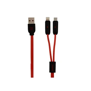 کابل تبدیل USB به microUSB/لایتنینگ ریمکس مدل RC طول 1.5 متر