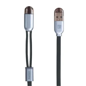 کابل تبدیل USB به microUSB/لایتنینگ ریمکس مدل RC طول 1.5 متر