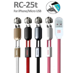 کابل تبدیل USB به microUSB/لایتنینگ ریمکس مدل RC طول 1.5 متر