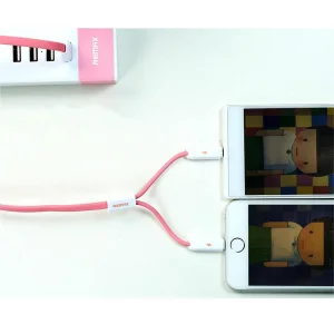 کابل تبدیل USB به microUSB/لایتنینگ ریمکس مدل RC طول 1.5 متر