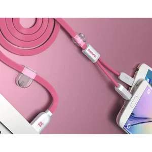 کابل تبدیل USB به microUSB/لایتنینگ ریمکس مدل RC طول 1.5 متر