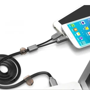 کابل تبدیل USB به microUSB/لایتنینگ ریمکس مدل RC طول 1.5 متر