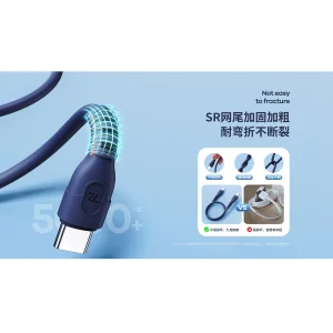 کابل USB-C ریمکس مدل 65W RC_C022 طول 0.3 متر