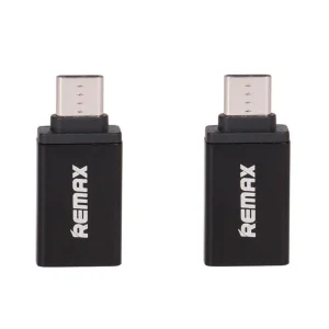 مبدل USB OTG به USB-C ریمکس مدل A2 بسته 2 عددی