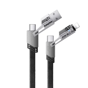 کابل تبدیل USB-C /USB به USB-C/ لایتنینگ ریمکس مدل Multi Fast Charge طول 1 متر