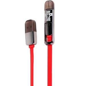کابل تبدیل USB به لایتنینگ/microUSB ریمکس مدل Transformers طول 1 متر