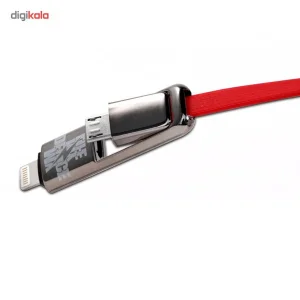 کابل تبدیل USB به لایتنینگ/microUSB ریمکس مدل Transformers طول 1 متر