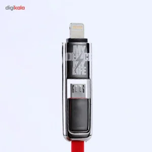 کابل تبدیل USB به لایتنینگ/microUSB ریمکس مدل Transformers طول 1 متر