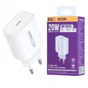 شارژر دیواری 20 وات ریمکس مدل Kiddy Series Fast Charger RP-U133-EU