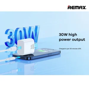 شارژر دیواری 30 وات ریمکس مدل All-compatible GaN-RP-U71 به همراه کابل USB-C