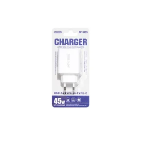 شارژر دیواری 45 وات ریمکس مدل RP-U139