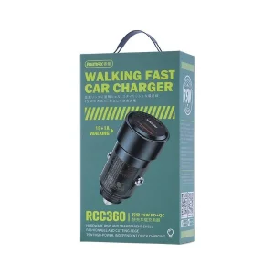 شارژر فندکی 75 وات دو پورت ریمکس مدل RCC 360