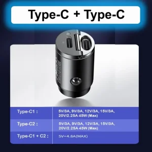 شارژر فندکی 45 وات ریمکس مدل RC-350