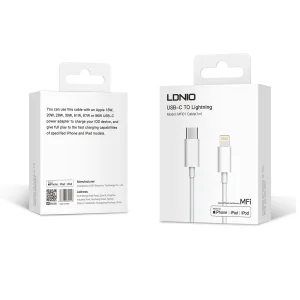 کابل تبدیل USB-C به لایتنینگ الدینیو مدل MFI-01