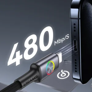 کابل تبدیل USB-C به لایتنینگ یوسمز مدل SJ753-30W طول 1.2 متر