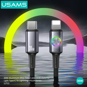 کابل تبدیل USB-C به لایتنینگ یوسمز مدل SJ753-30W طول 1.2 متر