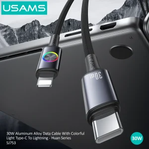 کابل تبدیل USB-C به لایتنینگ یوسمز مدل SJ753-30W طول 1.2 متر