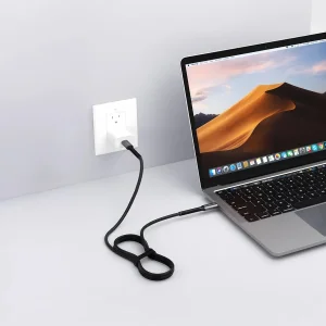 کابل تبدیل USB-C به USB-C پاورولوجی مدل USB4 Braided طول 1.5 متر