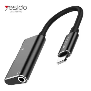 مبدل 1 به 2 لایتنینگ به جک 3.5 میلیمتری یسیدو مدل YAU11