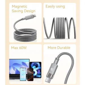 کابل USB-C یسیدو مدل MAGNETIC CA172C  طول 1 متر