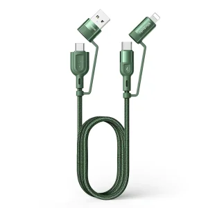 کابل تبدیل USB-C/USB به لایتنینگ/USB-C مک دودو مدل Multifunctional PD 60w طول 1.2 متر