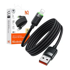 کابل تبدیل USB به لایتنینگ مک دودو مدل CA-600 Magnetic Self-Winding طول 1.2 متر