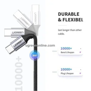 کابل USB-C یوگرین مدل US261-50152 طول 2 متر