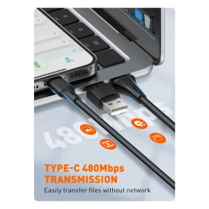 کابل تبدیل USB / USB-C به USB-C / لایتنینگ الدینیو مدل 3IN1 LC97uc طول 1.2 متر