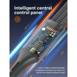کابل تبدیل USB به USB-C / microUSB / لایتنینگ الدینیو مدل 3IN1 LC97u طول 1.2 متر