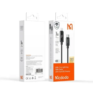 کابل تبدیل لایتنینگ به USB-C مک دودو مدلDual LED Displays CA-7990 طول 1.2 متر