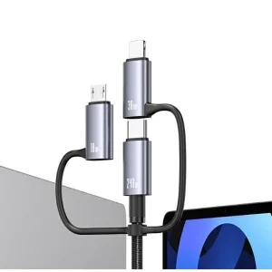 کابل تبدیل Usb/Usb-c به Microusb/لایتنینگ/Usb-c یوسمز مدل sj737 طول 1.2 متر