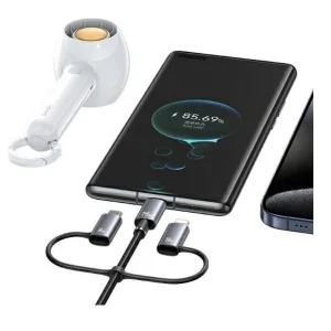 کابل تبدیل Usb/Usb-c به Microusb/لایتنینگ/Usb-c یوسمز مدل sj737 طول 1.2 متر