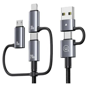 کابل تبدیل Usb/Usb-c به Microusb/لایتنینگ/Usb-c یوسمز مدل sj737 طول 1.2 متر
